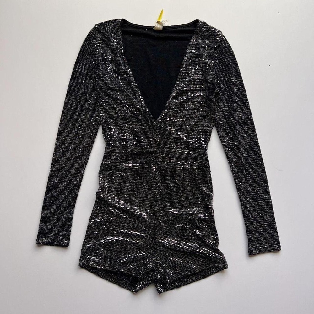 Y2K Codigo Club Black‎ & Silver Romper